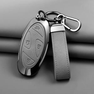 플러그인 아반떼 CN7 차 키 케이스 스마트 가죽 키홀더