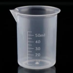 미니 플라스틱 비커 계량컵 투명 과학 실습 실험 50ml