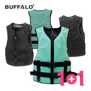 BUFFALO 라이트 구명조끼 2P 민트 블랙 성인 어린이구명조끼 부력보조복 튜브 물놀이용품 보트 래쉬가드
