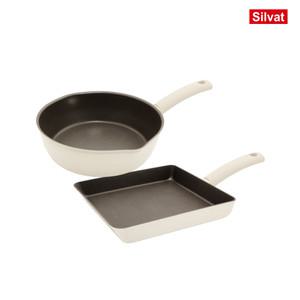 국산 실바트 순수 인덕션 프라이팬 2종 세트(24멀티팬/24사각)