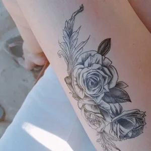 대형 바디 타투스티커 헤나 문신 플라워-WFFRCS7