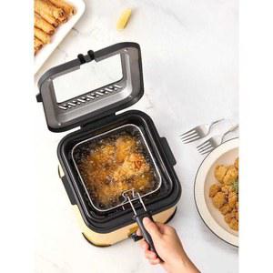 가정용 소형 튀김기 다기능 핫도그 튀김 튀김기계 20L 스테인리스 사각 냄비 오븐