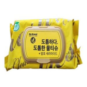 노브랜드 도톰한 물티슈 캡형 100매 10개