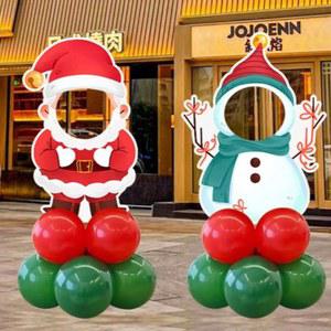 크리스마스포토존 풍선장식 배경 인형 아치 꾸미기 수제인형 알루미늄 쇼핑몰 트리 화관 키트