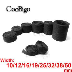 타프웨빙 가방용 폴리프로필렌 웨빙 스트랩 벨트 테이프 패브릭 리본 배낭 재봉 액세서리 블랙 10mm 15mm 20mm 25mm 30mm 38mm 50mm 5 야드