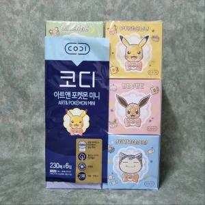 [쌍용씨앤비] 코디 아트앤 포켓몬 미니각티슈 뉴디자인케릭터 230매 6각x1개