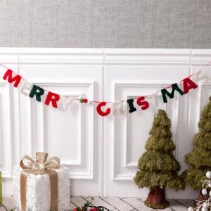 [1개 구매시 1개 추가] 크리스마스 글자 가랜드 벽장식 양모 125cm 트리 꾸미기 소품 용품 벽걸이 데코