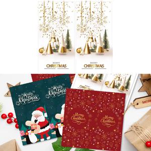 성탄절선물스티커 화이트크리스마스포장스티커 밀봉실링 50p