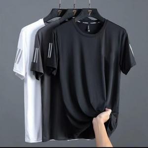 남성 아이스 라운드 티셔츠 반팔 오버핏 남자 쿨 면티