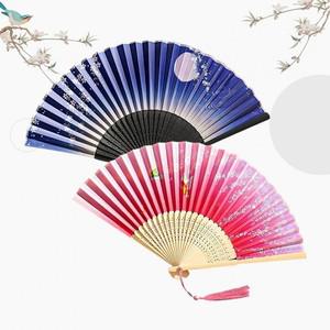 전통 부채 달꽃선 외국인선물 한국 접이식 여름 민속 단체선물 춤 소품 합죽선 무용
