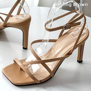 [멜팅브라운]샌들힐 여자여름신발 하이힐샌들 여름구두