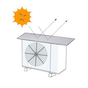 에어컨 햇빛 가리개 실외기 커버 국내생산 절전 난연 차양 덮개 110x45cm