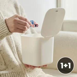 2개 미니 수납 정리함 뚜껑형 화장대 탁상 펜트리 정리 사각 휴지통 소품 케이스