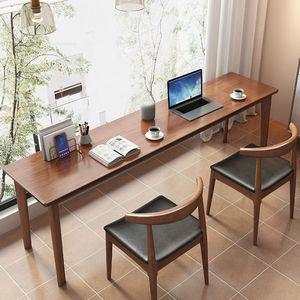 좁고 긴 테이블 선반 창가 사이드 원목 카페 노트북 책상 커피숍