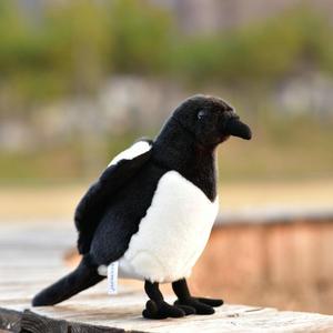 유니크한 새인형 리얼 까치 인형 선물 귀여운
