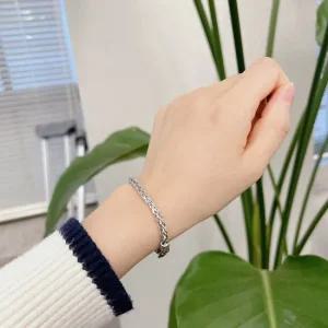 차차실버 스피커 3mm 은팔찌 얇은 남성 여성 순은 커플 생일 데일리