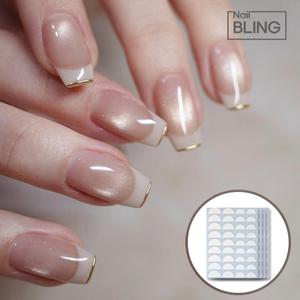 프렌치 파우더 스티커 반달 프랜치네일아트