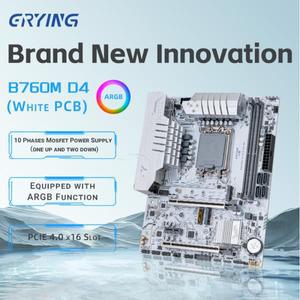 ERYING B760M D4 ARGB 마더보드 LGA1700 지원 코어 i3/i5/i7/i9 12th 13th CPU 12400 12900 13600K/F 데스