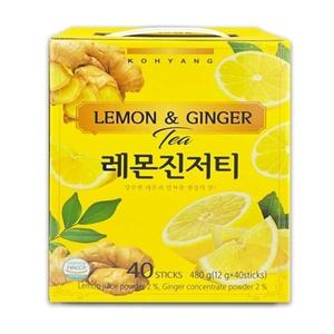 고향 레몬진저티 40개입 -TJ 진저티 레몬진저티 레몬티 생강티 레몬차 생강차 티 차 온차 냉차 티백 가루차