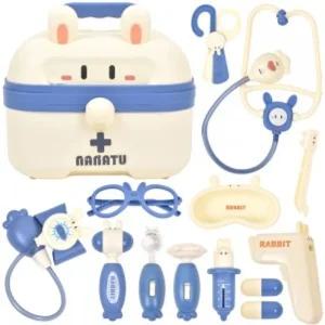토끼 가방 보관함 작동 병원놀이 세트 파랑 rx-898a 작동청진기 어린이집 유치원 교재 교구/놀이 뽀로로