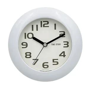 방수시계 방습 흡착식 벽시계 욕실용품 19cm 화이트/인테리어 이식 수용 건전지 욕조 디지털 측정기 무선