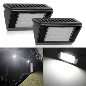 Nilight RV 외부 조명 2PCS 5인치 현관 흰색 빔 12V 24V LED 장면 화물 검은색 알루미늄 하우징 트레일러용 캠핑카 5륜 모터홈 SUV 트럭