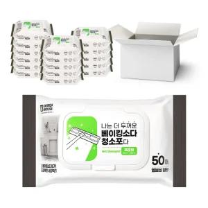 케이티 더 두꺼운 베이킹소다 청소포 표준형 1박스 (50매X16개입) /물걸레