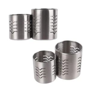 스텐 원형 수저통 2P - 주방 다용도 수저 꽂이 건조대 보관함/숟가락/젓가락/보관/정리/수납/가정/용/업소