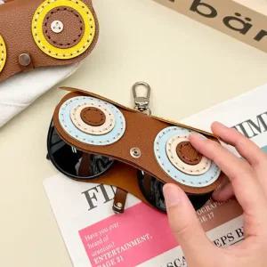 [문구티쳐] 토단 가죽 안경 케이스 만들기 1인세트 (2종택1) DIY 기초바느질수업 선글라이스케이스 초보자만들기키트