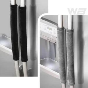 와볼샵 벨벳 핸들커버 2P세트 문손잡이 유리문 오븐 따뜻한 일자형