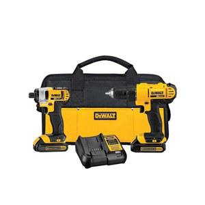 [미국배송] DEWALT 20V MAX 무선 드릴 전동 임팩트 콤보 2개와 키트(DCK240C2) 포함된 드라이버 충전기가 공구 및 배터리