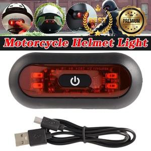 오토바이 경고등 헬멧 LED 스마트 조명 야간 신호 자전거 미등 범용 안전 사이클링 액세서리 H5T3