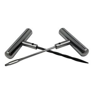 [미국배송] 셔코-오토 미국 스테인리스 스틸 솔리드 T-핸들 세트 - 프로 헤비 듀티 스파이럴 프로브 및 스플릿 아이 니들 타이어 수리 플러그 키트 패치/수정 올 아메리칸 소재로 제작됨