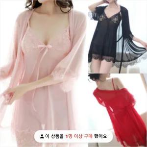 가운 슬립원피스 슬립 원피스잠옷 홈웨어 기념일 신혼