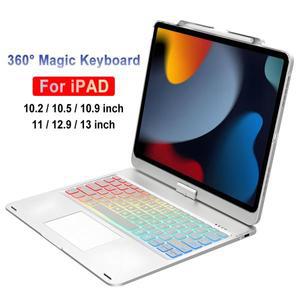 360° 매직 키보드 케이스 iPad Air 11 13 M2 M3 2025 Air 4 5 10.9 호환 iPad Pro 11 12.9 13 10세대 11세
