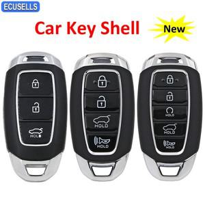 Ecusells 345 버튼 현대 투손 I30 Creta IX25 Solaris Kona Santa Fe 용 새 교체 스마트 원격 자동차 키 쉘