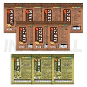 전시현 명인 일품 감자채전 해물부추전 수제 감자 감자채 해물 부추 오징어 새우 냉동 부침개 전 7팩+3팩(총 30장)