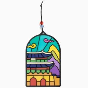 전통굿즈 스티커컬러링 경복궁 책갈피만들기 키트 패키지 공예작품 시니어