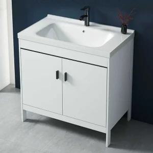 건식 화장실 세트 세면대 화이트 세라믹 하부장