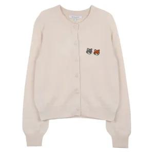 [명품] 더블 볼드 폭스 헤드 패치 레귤러 가디건 OW051CF KT1036 P702