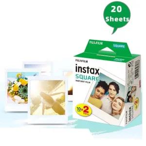 즉석카메라필름 Fujifilm Instax Square 화이트 자리 필름 SQ10 SQ6 SQ20 인스턴트 카메라 공유 SP-3 프린