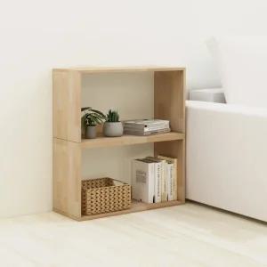 고무나무 선반 원목 수납함 책장 큐브박스800