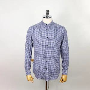 [캠브리지멤버스]블루 체크셔츠 간절기 가을 긴팔 데일리 남방