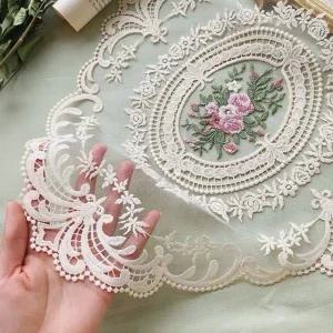 식탁보 레이스 테이블 러너 플라워 자수식탁보 RD-11623
