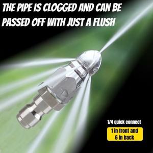 워터젯 고압 분무기 노즐 청소 하수구 1 4 스테인리스 세척기 퀵 플러그 배수 호스 도구 물