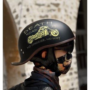 레트로 할리헬멧 클래식바이크 스타일 하이바 톰슨 두건 하프 하프페이스