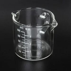 마카 계량컵 샷잔 비커컵 용량컵 유리컵 100ml 1P/손잡이/눈금/컵/비이커/베이킹/제빵/요리/조리/주방/투명