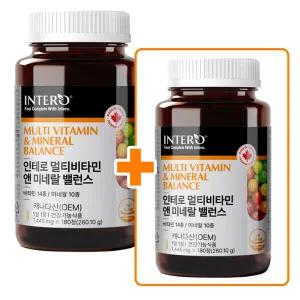 [인테로] 캐나다 종합 멀티비타민 앤 미네랄 밸런스 남성여성 영양제 1개+1개 총2개