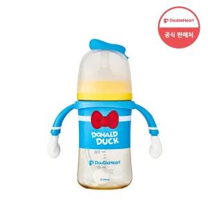 더블하트 모유실감 디즈니 에디션 도날드덕 240ml (핸들포함) PPSU젖병 빨대컵