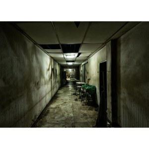벨레코 7x5피트 패브릭 버려진 병원 배경 우울한 정신병원 복도 어두운 방 영화 촬영 끔찍한 할로윈 파티 장식 초상화 사진 스튜디오 소품